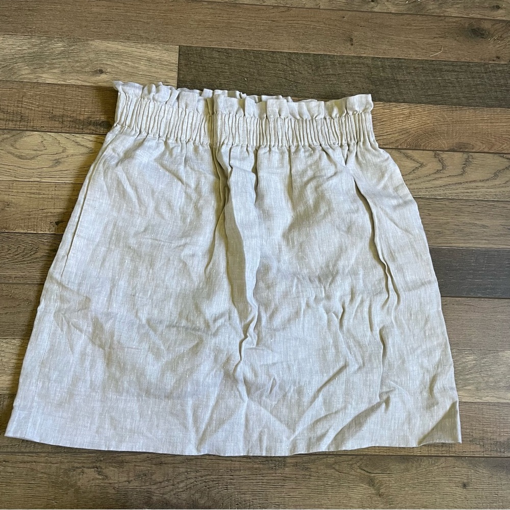 J.Crew Cream Linen Skirt 2